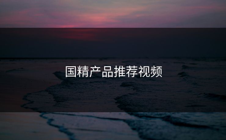 国精产品推荐视频